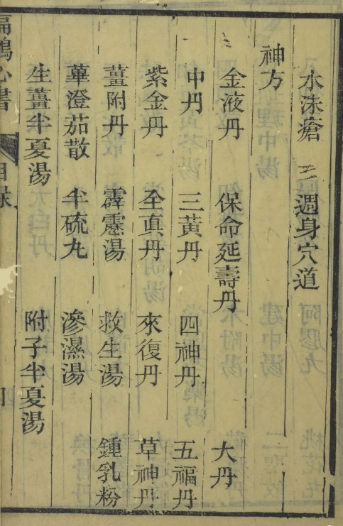 《扁鹊心书》此书以重视经络和针灸疗法为特点，并保留有我国较早的麻醉方剂—睡圣散