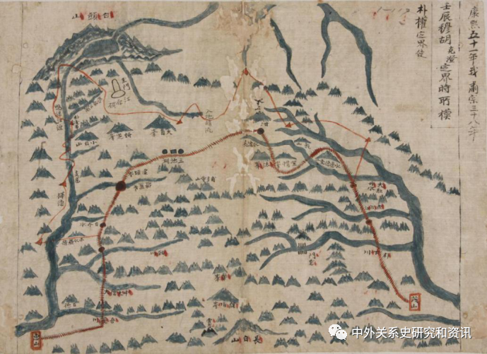 历史上的鸭绿江正源和长白山地区争议分水岭