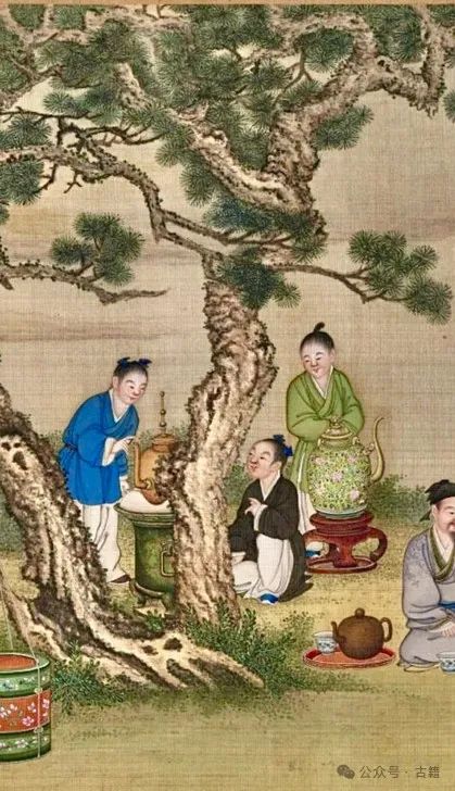 文章标题-30 清乾隆丁观鹏绘《太平春市图》中的「新春品茶会」考