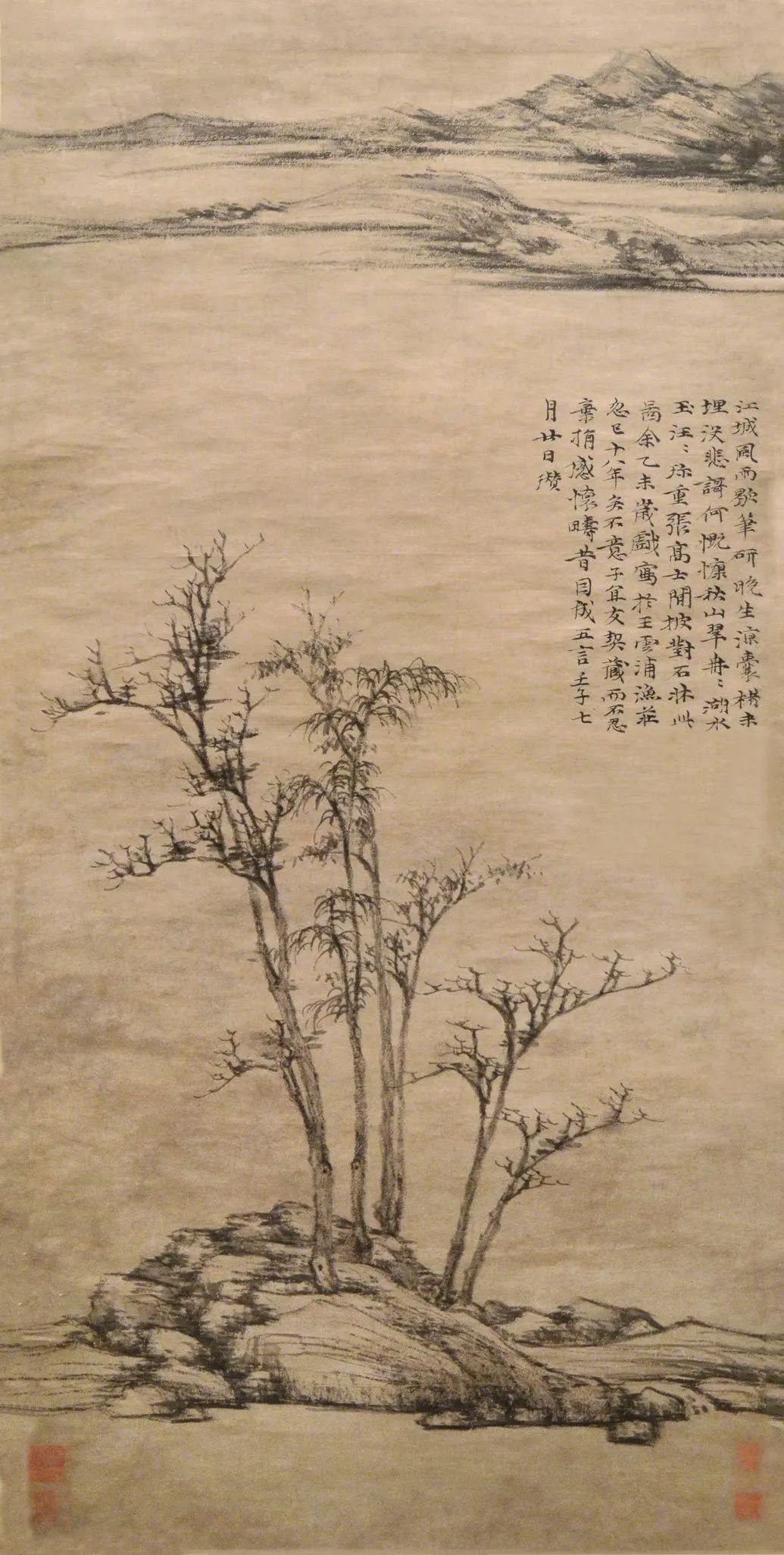 倪瓒如此相似的两幅竹石图，孰真孰假？