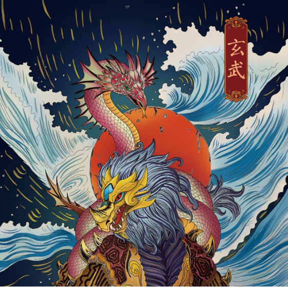 文章标题-5 道教四大神兽“左青龙,右白虎,前朱雀,后玄武”,中间的却没人知道!