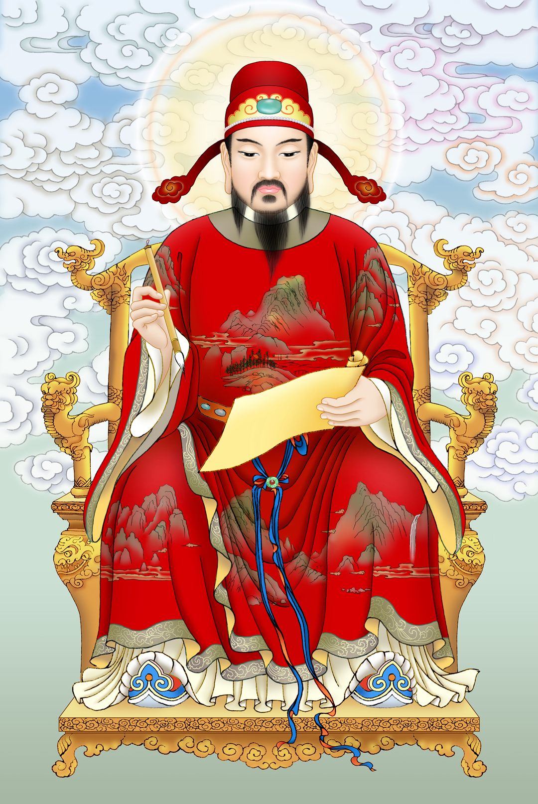 恭诵文昌帝君开心聪明神咒，助你智慧大开！（附文昌画法）