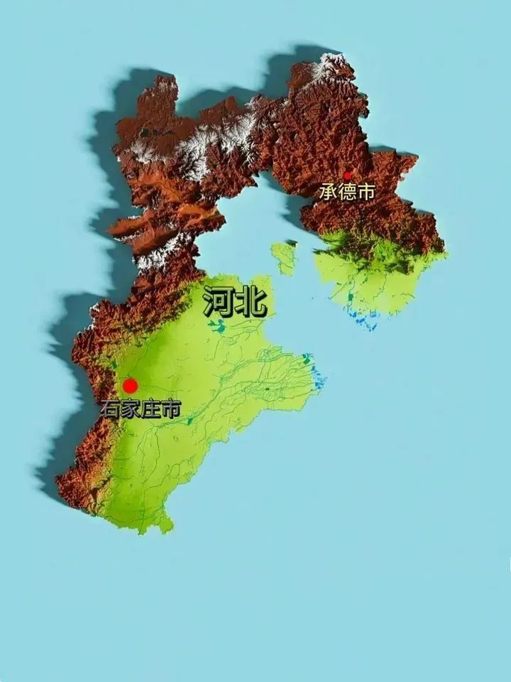 风水研究：全国各省立体地形图