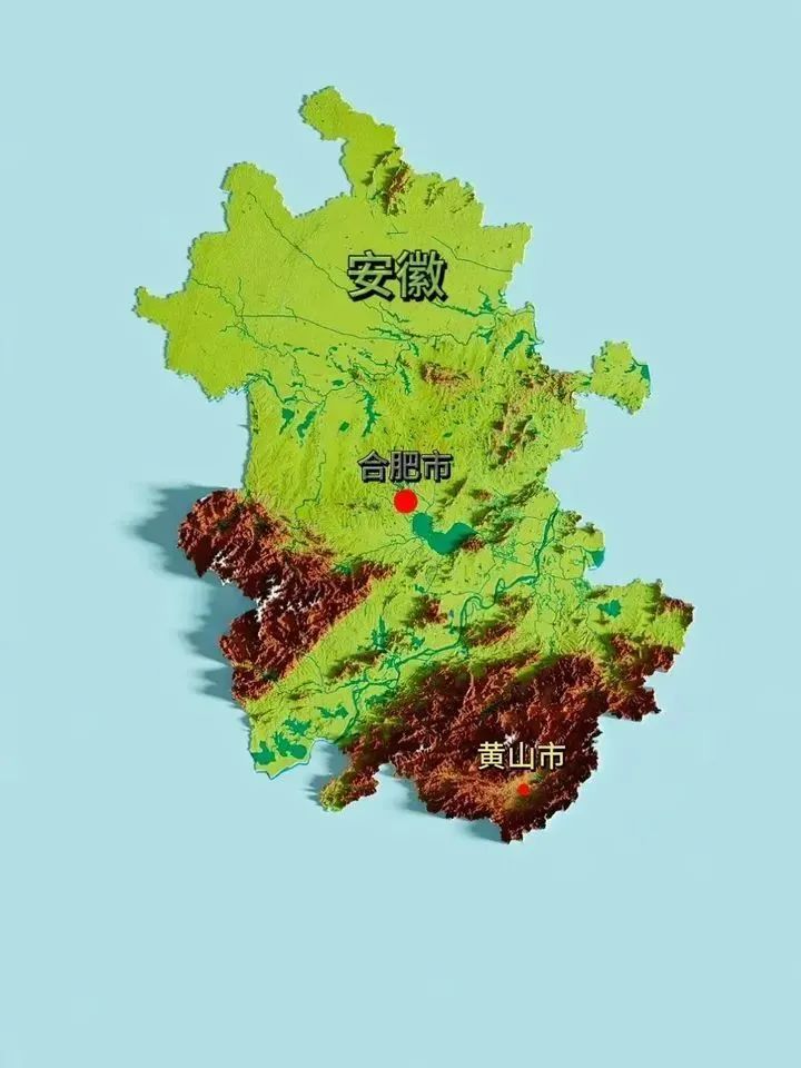风水研究：全国各省立体地形图