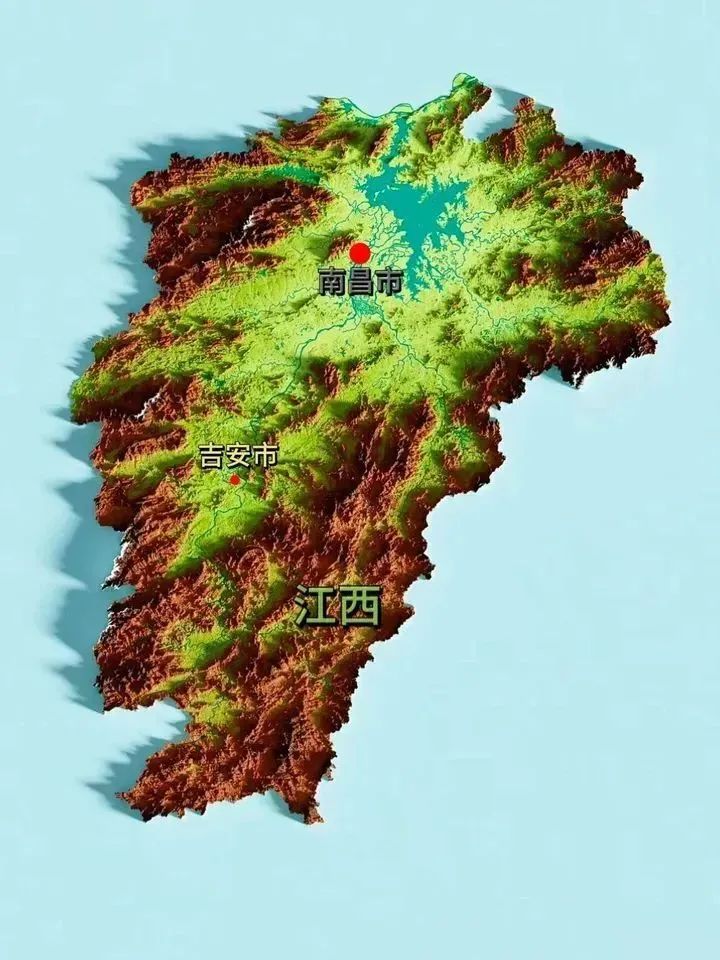 风水研究：全国各省立体地形图