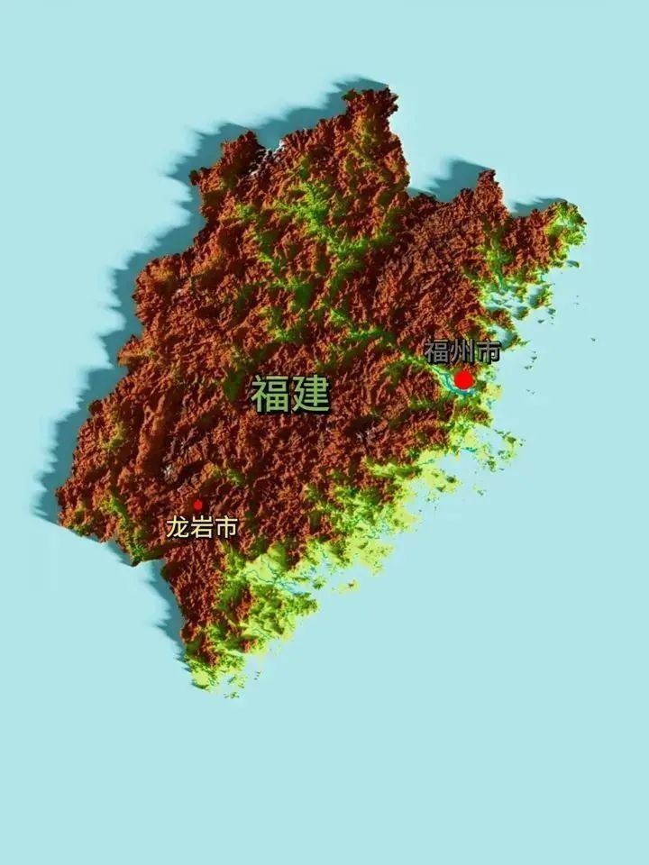 风水研究：全国各省立体地形图