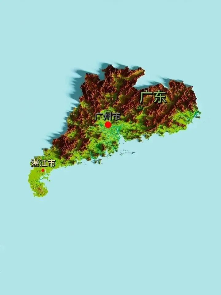 风水研究：全国各省立体地形图