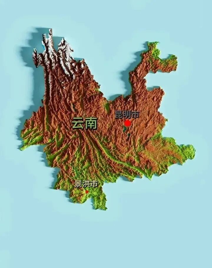 风水研究：全国各省立体地形图