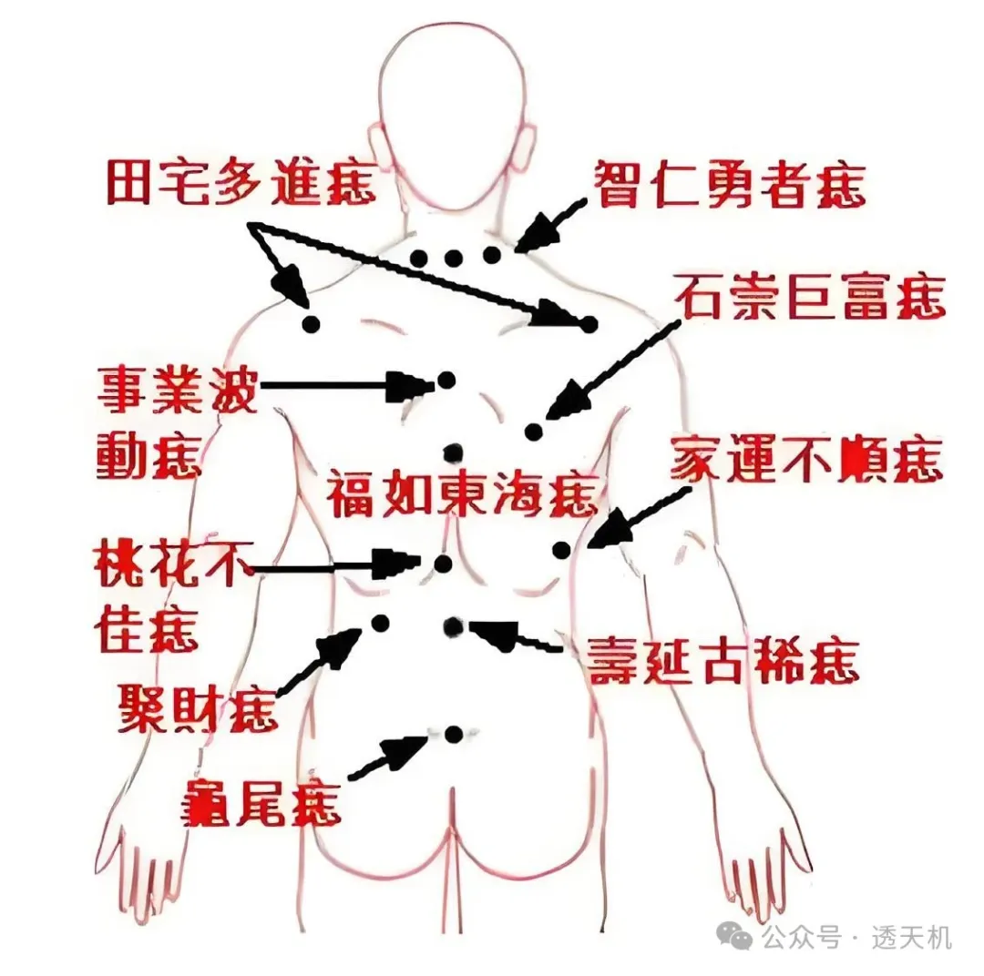 麻衣神相男人全身痣相图解