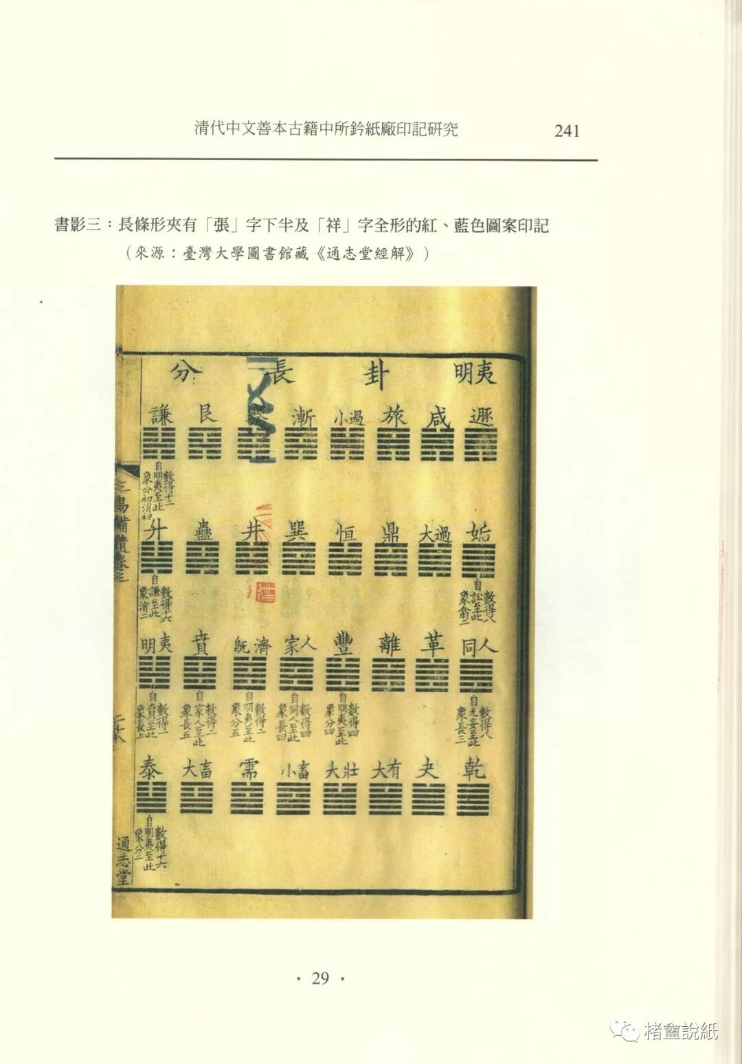 古籍文獻中的紙號戳記 之 “紅藍橫截式”印記